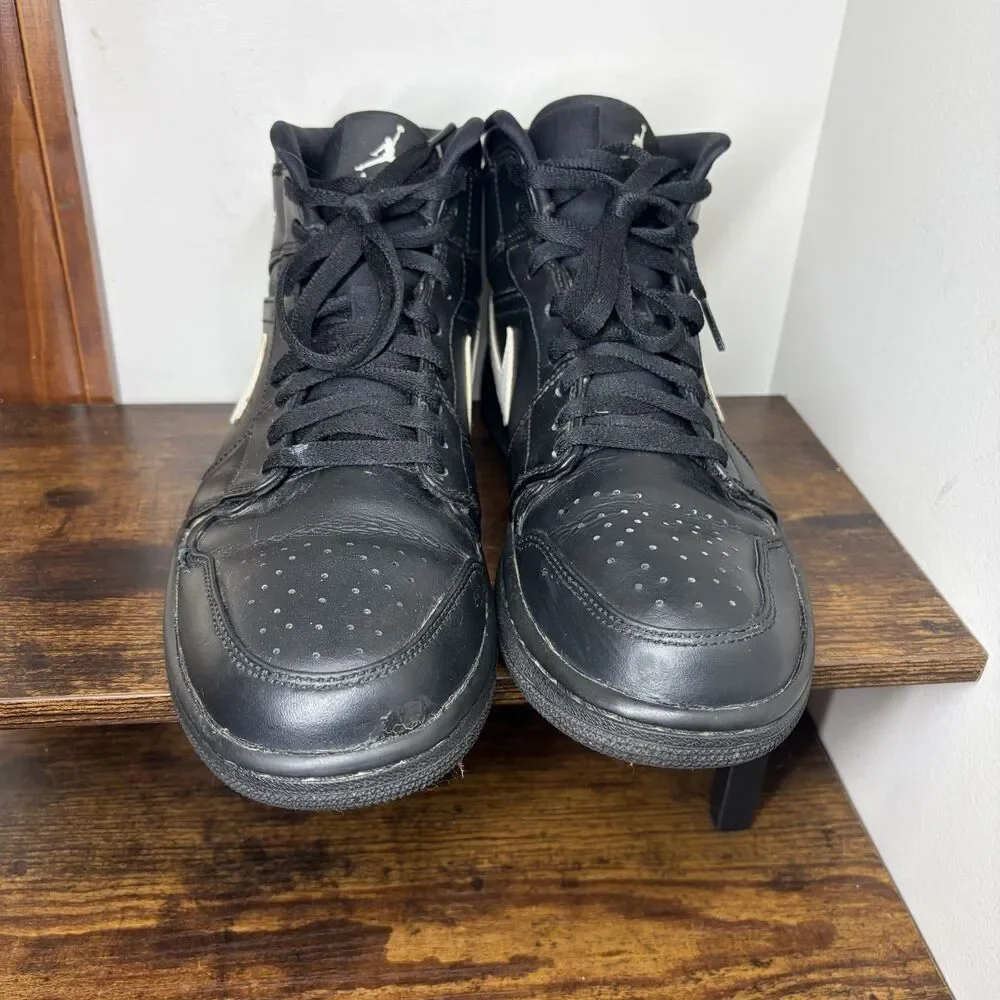 Size 9 - Men's Air Jordan 1 Mid Yin Yang Black White 2018 554724-049